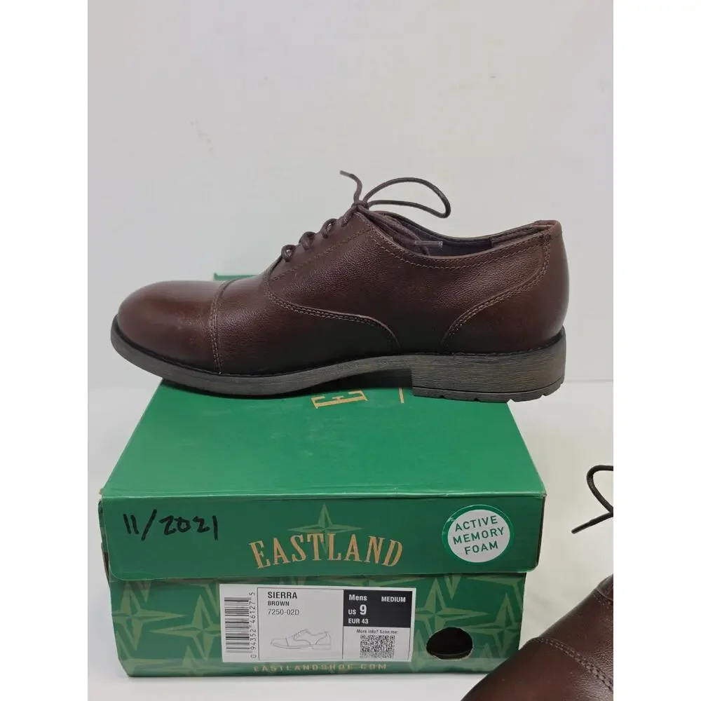 EASTLAND Men's 9 M Leather Lace Up Shoes Sierra Brown 7250-02D TRIED ON ONLY